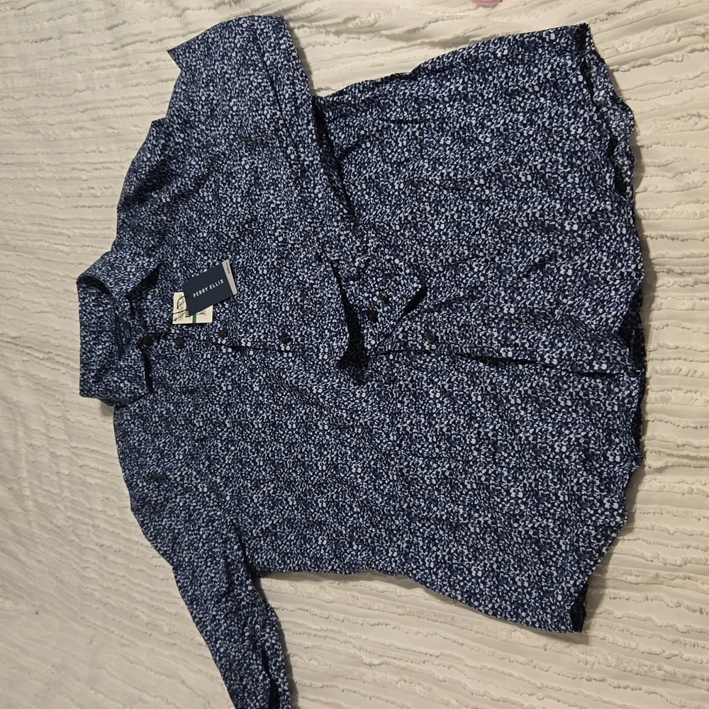 Men's Perry Ellis Long Sleeve Button Down Shirt